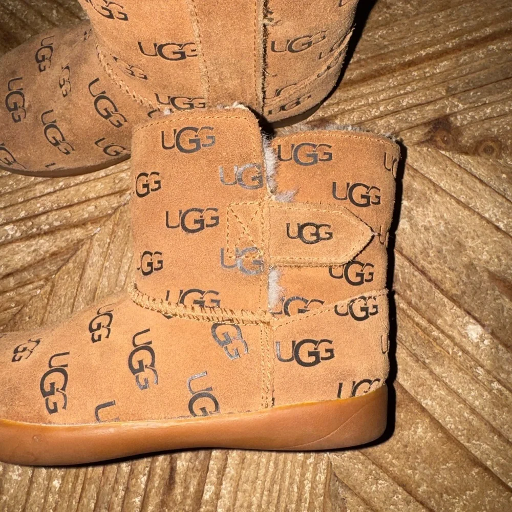 UGG Brown Logo Suede Boots - Picture 1 of 6